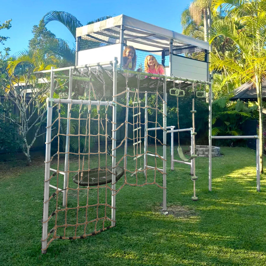 Growplay cubby house lifestyle setup for active backyard play