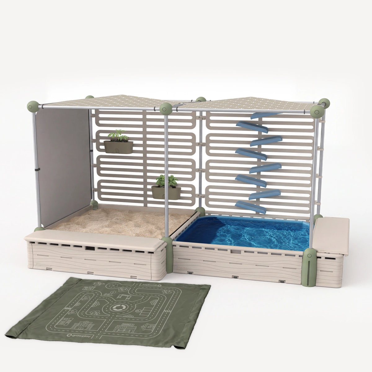 Messy play, simple clean-up.