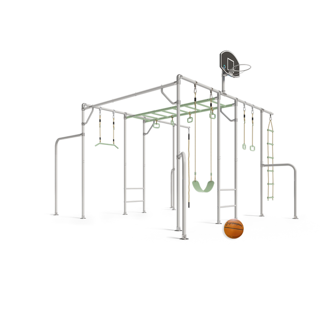 Growplay Xl monkey bars frame in green