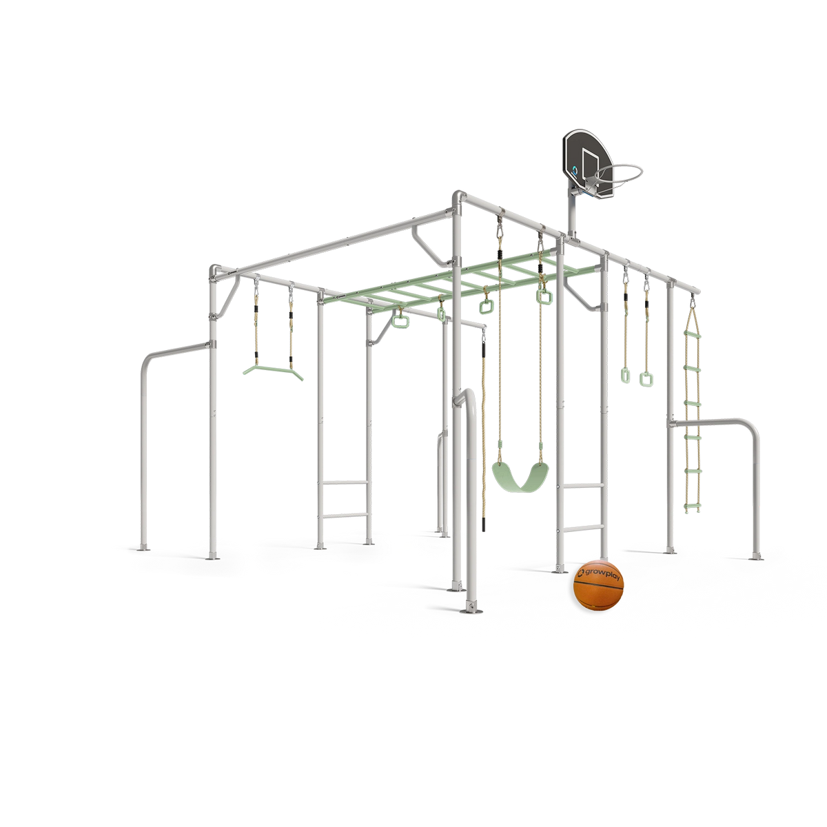 Growplay Xl monkey bars frame in green