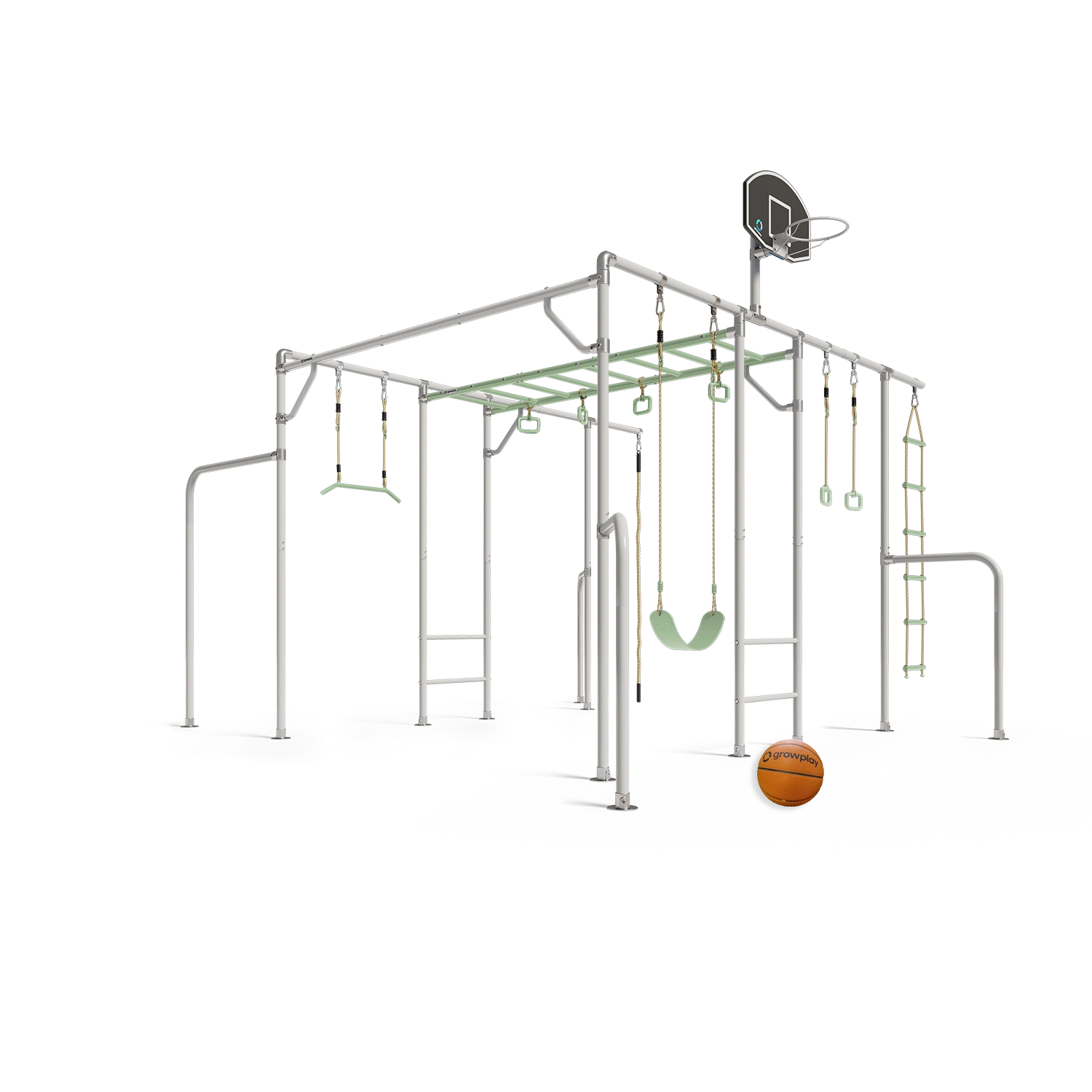 Growplay Xl monkey bars frame in green