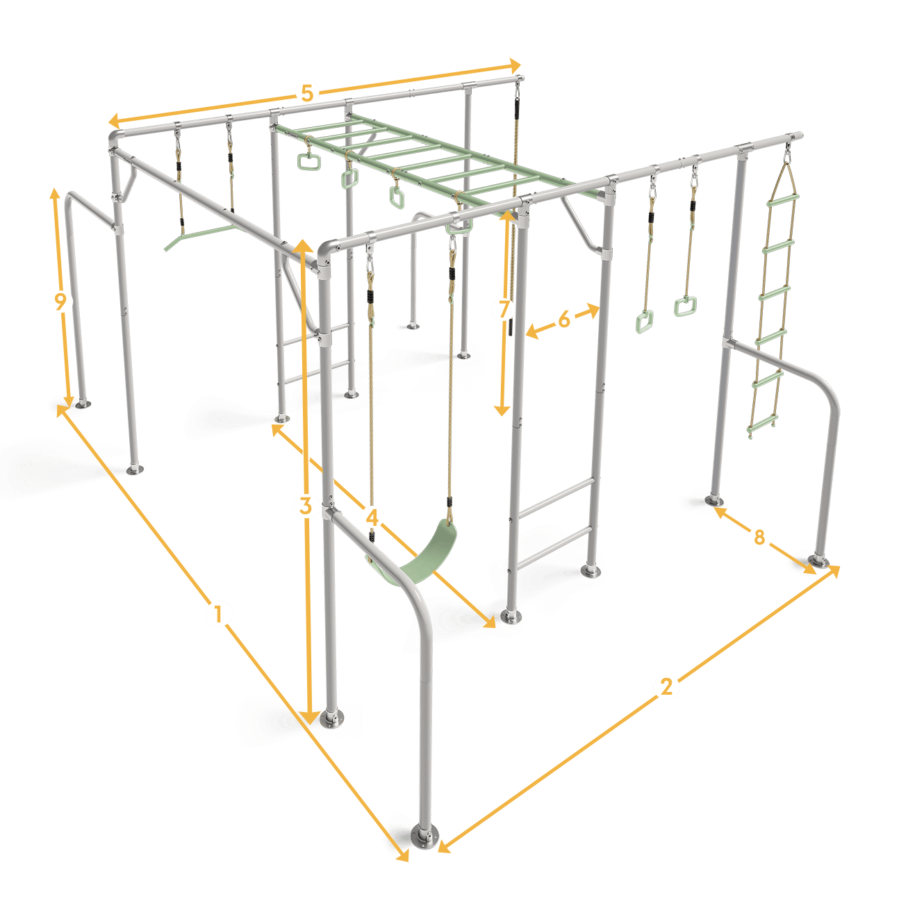 THE XL dimensions diagram