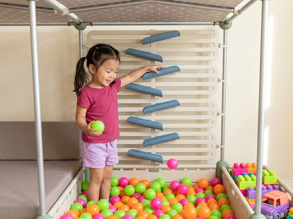 A ball pit on dry days