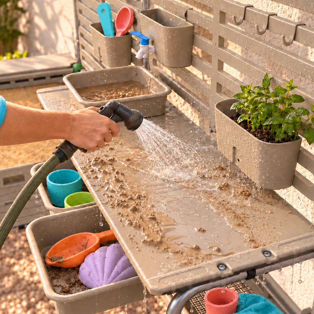 Messy play. Simple clean-up.